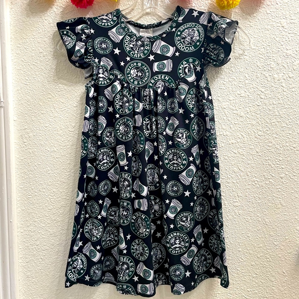 5T Disney princesses Starbucks dress